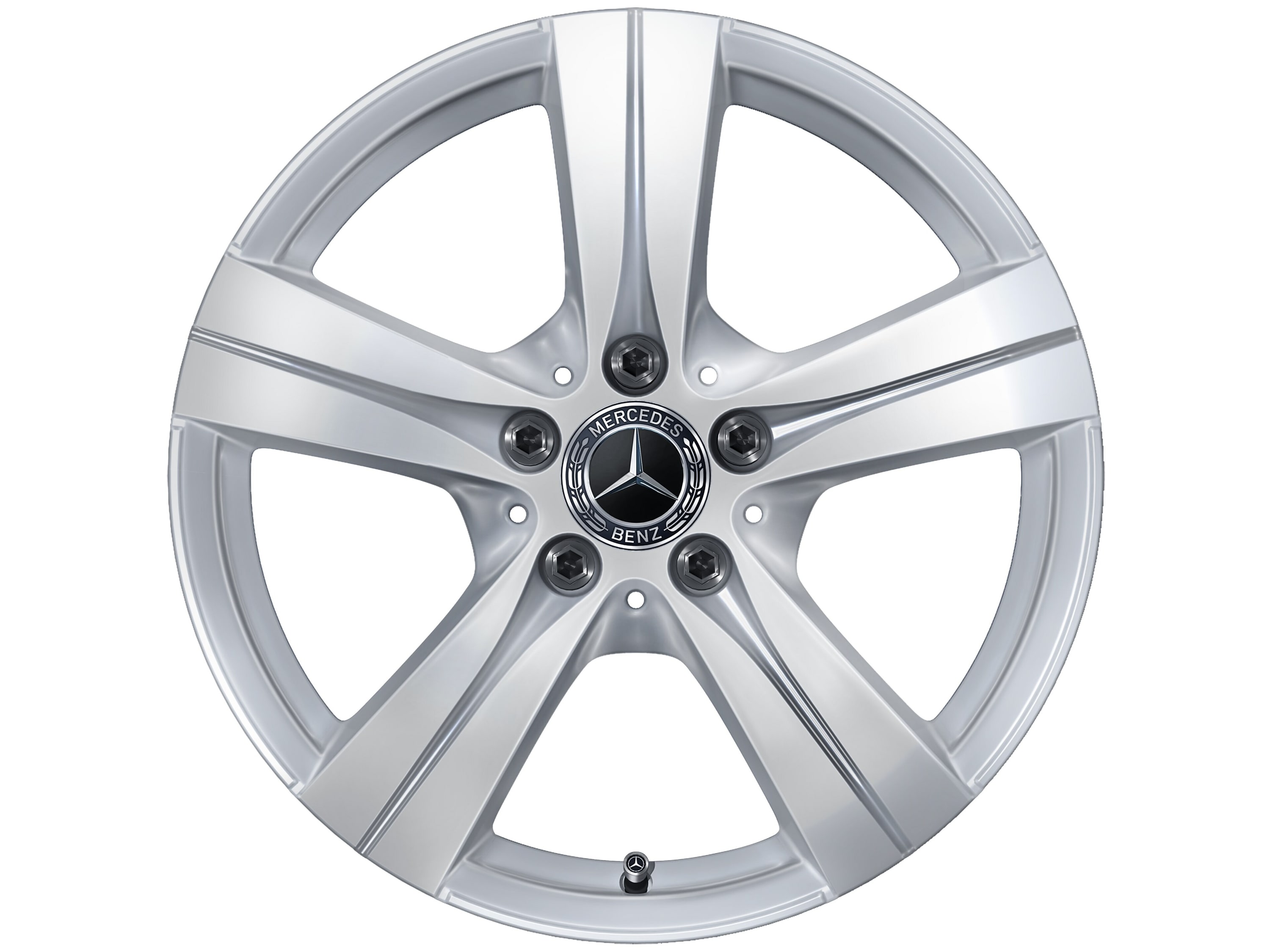 Колесный диск 8J×17 ET49,5 для Mercedes-Benz C-Class 206, задняя ось, серебристый Vanadium Silver, 5 спиц — фото 1