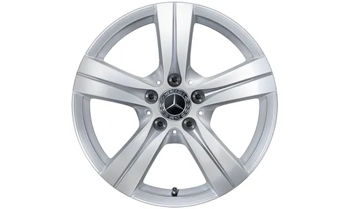 Колесный диск 8J×17 ET49,5 для Mercedes-Benz C-Class 206, задняя ось, серебристый Vanadium Silver, 5 спиц — фото 1
