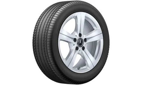 Колесный диск 8J×17 ET49,5 для Mercedes-Benz C-Class 206, задняя ось, серебристый Vanadium Silver, 5 спиц — фото 3