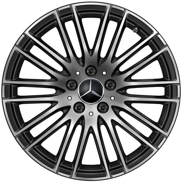 Колесный диск 7,5J×18 ET40 для Mercedes-Benz C-Class 206, передняя и задняя оси, черный, с алмазной проточкой — фото 1