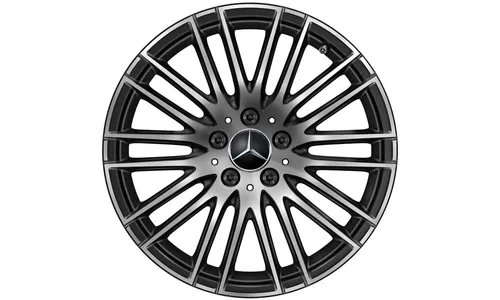 Колесный диск 7,5J×18 ET40 для Mercedes-Benz C-Class 206, передняя и задняя оси, черный, с алмазной проточкой — фото 1