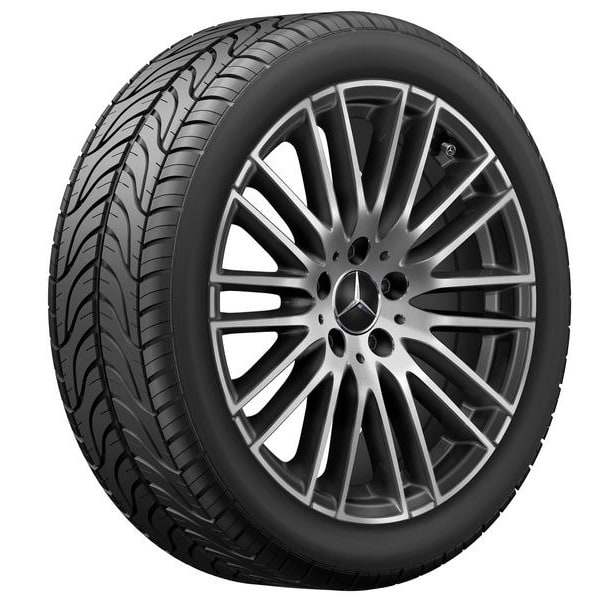 Колесный диск 7,5J×18 ET40 для Mercedes-Benz C-Class 206, передняя и задняя оси, черный, с алмазной проточкой — фото 2