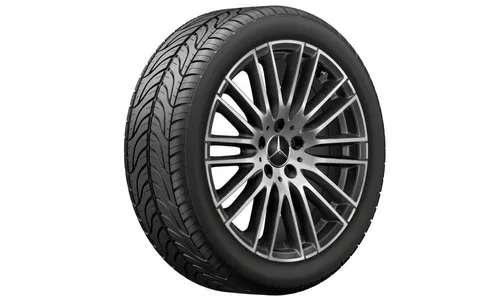 Колесный диск 7,5J×18 ET40 для Mercedes-Benz C-Class 206, передняя и задняя оси, черный, с алмазной проточкой — фото 2