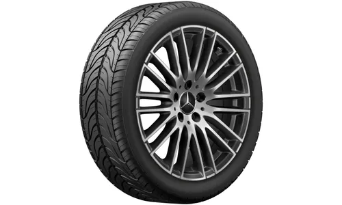 Колесный диск 8,5J×18 ET52 для Mercedes-Benz C-Class 206, задняя ось, черный, с алмазной проточкой, 10 двойных спиц — фото 4