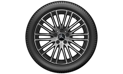 Колесный диск 8,5J×18 ET52 для Mercedes-Benz C-Class 206, задняя ось, черный, с алмазной проточкой, 10 двойных спиц — фото 5