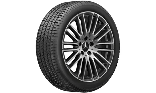 Колесный диск 8,5J×18 ET52 для Mercedes-Benz C-Class 206, задняя ось, черный, с алмазной проточкой, 10 двойных спиц — фото 6