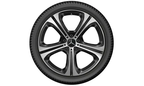 Колесный диск 7,5J×19 ET40 для Mercedes-Benz C-Class 206, передняя и задняя оси, черный, с алмазной проточкой, 5 спиц — фото 3