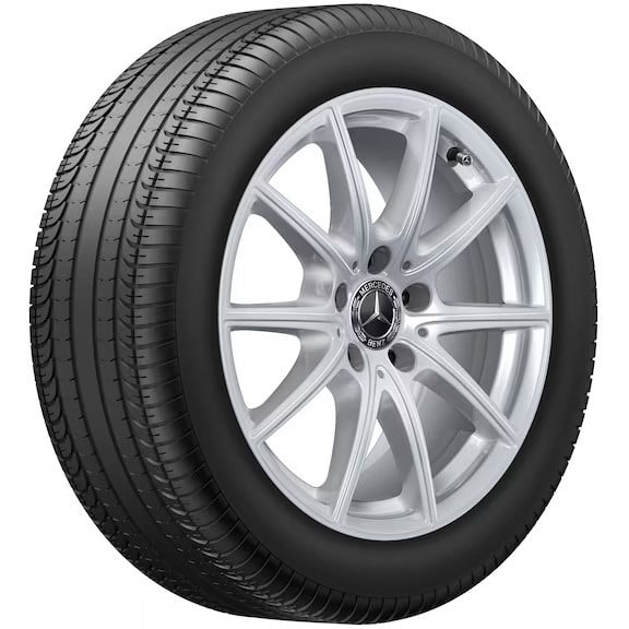Колесный диск 7J×17 ET44,5 для Mercedes-Benz C-Class 206, передняя и задняя оси, серебристый Vanadium Silver, 10 спиц — фото 2