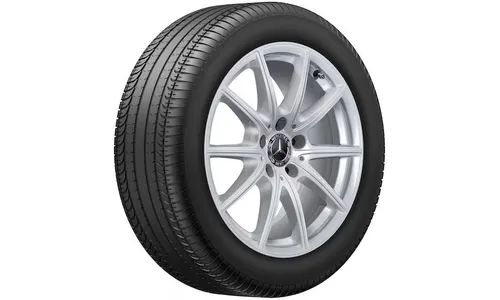 Колесный диск 7J×17 ET44,5 для Mercedes-Benz C-Class 206, передняя и задняя оси, серебристый Vanadium Silver, 10 спиц — фото 2