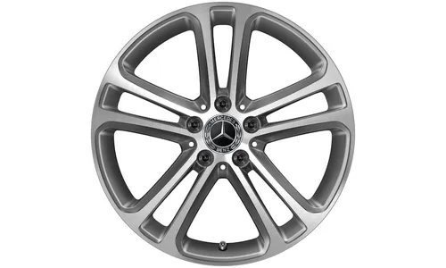 Колесный диск 7,5J×18 ET40 для Mercedes-Benz C-Class 206, передняя и задняя оси, серый металлик Tremolite, с алмазной проточкой, 5 двойных спиц — фото 1