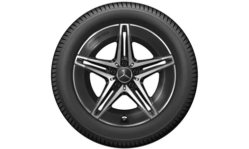 Колесный диск AMG 9J×18 ET58 для Mercedes-Benz C-Class 206, задняя ось, черный, с алмазной проточкой — фото 3