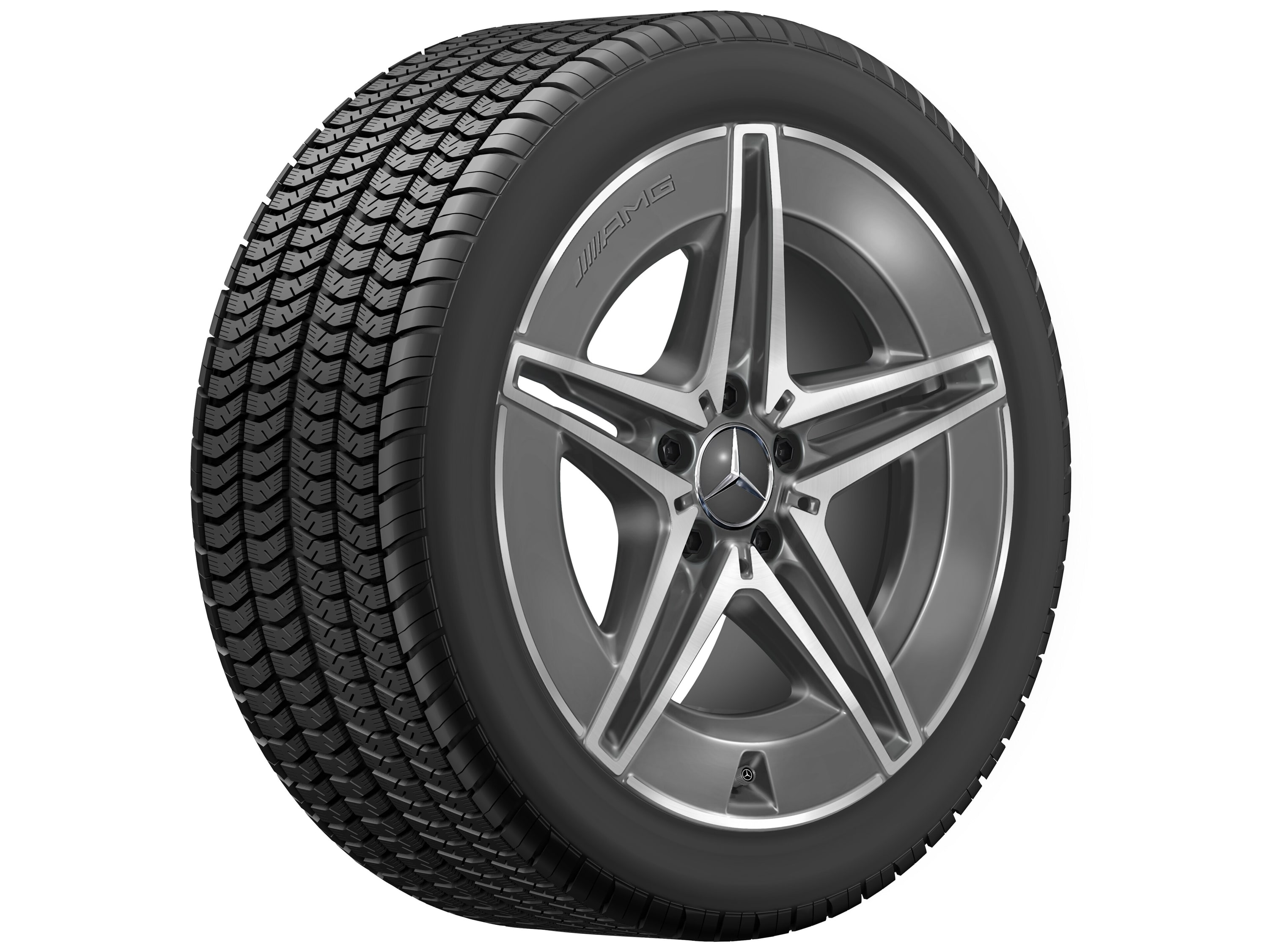 Колесный диск AMG 9J×18 ET58 для Mercedes-Benz C-Class 206, задняя ось, серый Tantal — фото 3