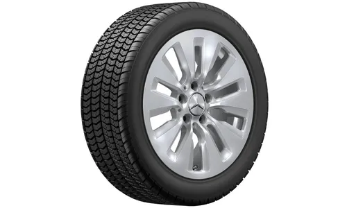 Колесный диск 7J×17 ET44,5 для Mercedes-Benz C-Class 206, передняя и задняя оси, серебристый Vanadium Silver, 10 декоративных отверстий — фото 3