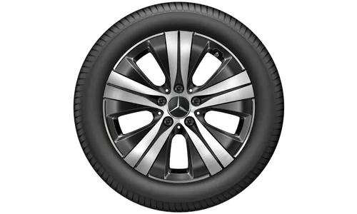 Колесный диск 7J×17 ET44,5 для Mercedes-Benz C-Class 206, передняя и задняя оси, черный, с алмазной проточкой, 5 спиц — фото 3