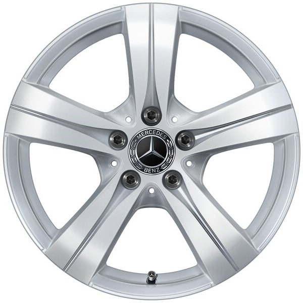 Колесный диск 7J×17 ET44,5 для Mercedes-Benz C-Class 206, передняя и задняя оси, серебристый Vanadium Silver, 5 спиц — фото 1