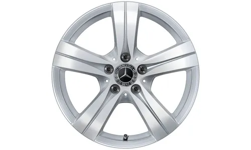 Колесный диск 7J×17 ET44,5 для Mercedes-Benz C-Class 206, передняя и задняя оси, серебристый Vanadium Silver, 5 спиц — фото 1