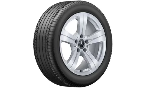 Колесный диск 7J×17 ET44,5 для Mercedes-Benz C-Class 206, передняя и задняя оси, серебристый Vanadium Silver, 5 спиц — фото 2