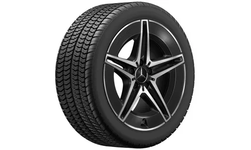 Колесный диск AMG 7,5J×18 ET40 для Mercedes-Benz C-Class 206, передняя ось, черный, с алмазной проточкой — фото 2