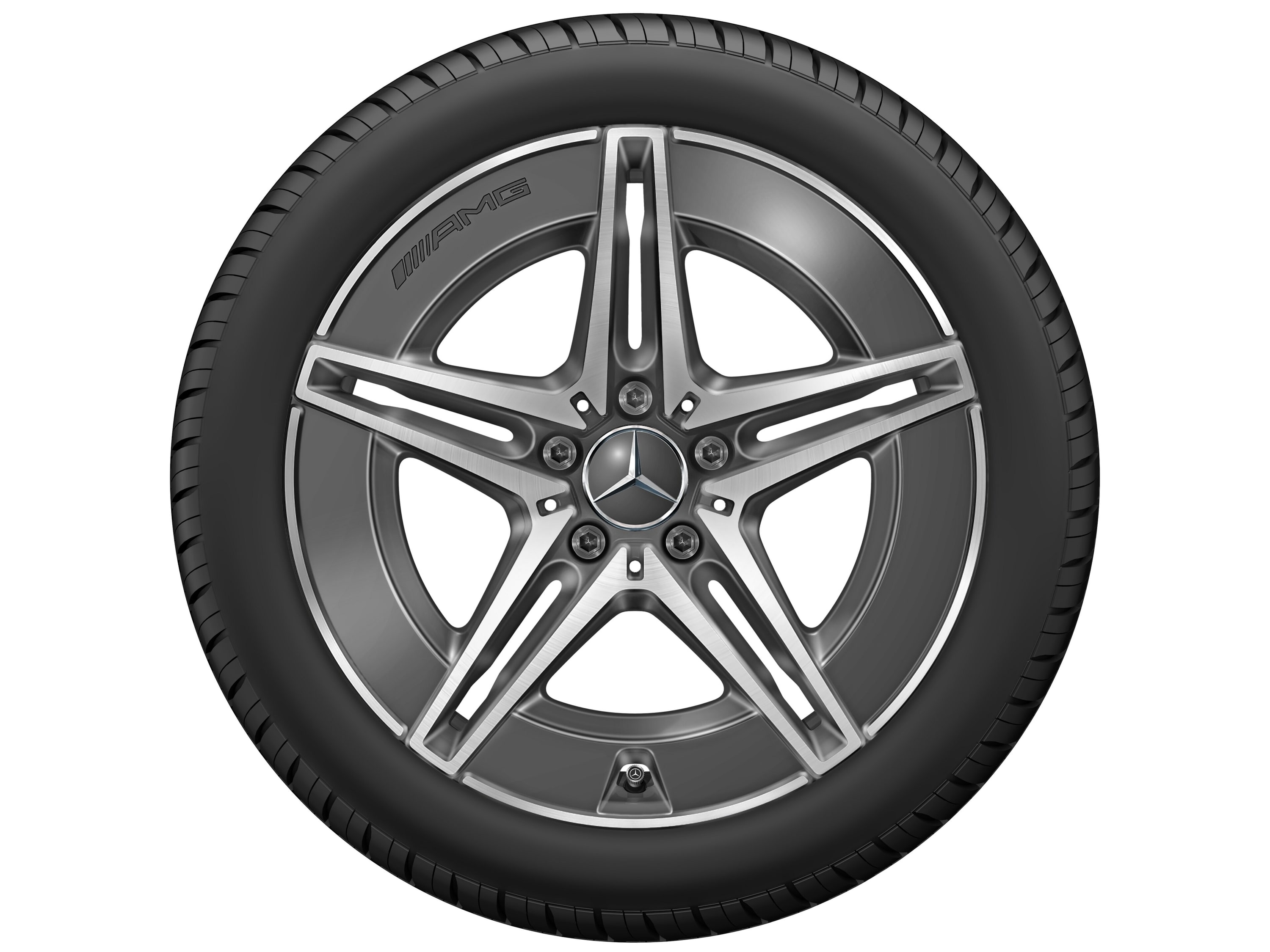 Колесный диск AMG 7,5J×18 ET40 для Mercedes-Benz C-Class 206, передняя ось, серый Tantal — фото 3