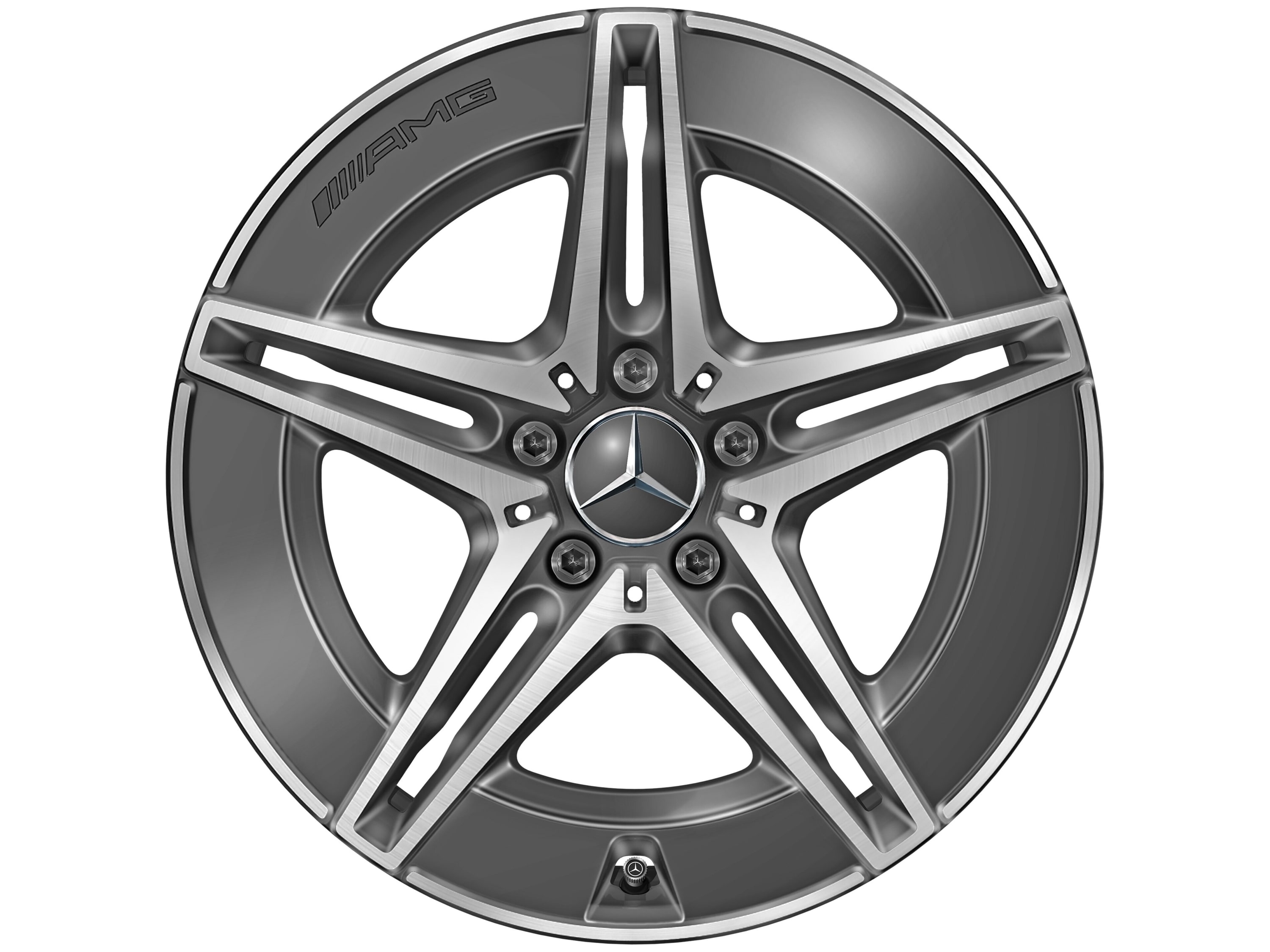Колесный диск AMG 7,5J×18 ET40 для Mercedes-Benz C-Class 206, передняя ось, серый Tantal — фото 4