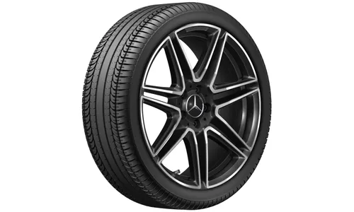 Колесный диск AMG 7,5J×19 ET40 для Mercedes-Benz C-Class 206, передняя ось, черный, с алмазной проточкой — фото 1