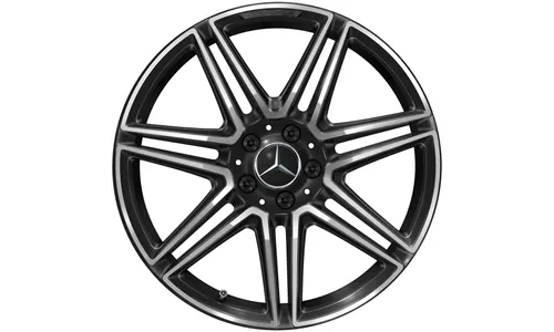 Колесный диск AMG 7,5J×19 ET40 для Mercedes-Benz C-Class 206, передняя ось, черный, с алмазной проточкой — фото 2