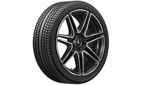 Колесный диск AMG 7,5J×19 ET40 для Mercedes-Benz C-Class 206, передняя ось, черный, с алмазной проточкой — фото 3