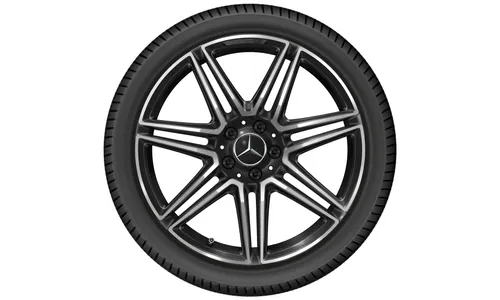 Колесный диск AMG 7,5J×19 ET40 для Mercedes-Benz C-Class 206, передняя ось, черный, с алмазной проточкой — фото 4