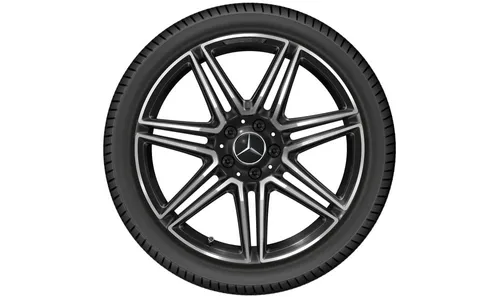 Колесный диск AMG 9J×19 ET58,1 для Mercedes-Benz C-Class 206, задняя ось, черный, с алмазной проточкой — фото 3