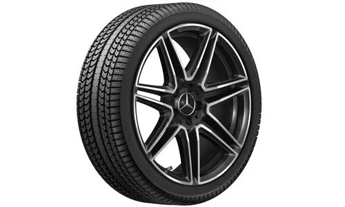 Колесный диск AMG 9J×19 ET58,1 для Mercedes-Benz C-Class 206, задняя ось, черный, с алмазной проточкой — фото 4