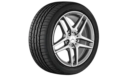 Колесный диск AMG 8J×18 ET45 для Mercedes-Benz E-Class 207, передняя ось, титаново-серый, 5 двойных спиц — фото 1
