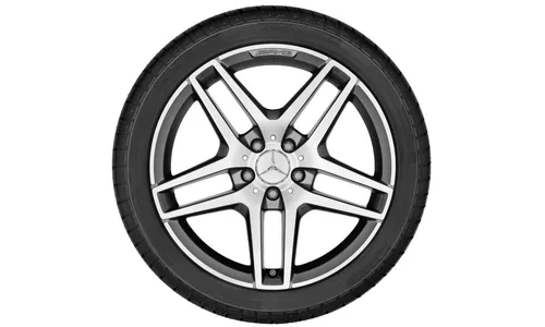 Колесный диск AMG 8J×18 ET45 для Mercedes-Benz E-Class 207, передняя ось, титаново-серый, 5 двойных спиц — фото 2