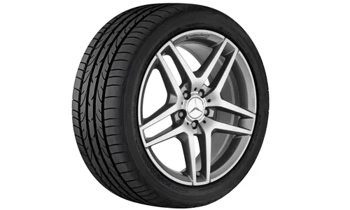 Колесный диск AMG 8J×18 ET45 для Mercedes-Benz E-Class 207, передняя ось, титаново-серый, 5 двойных спиц — фото 3