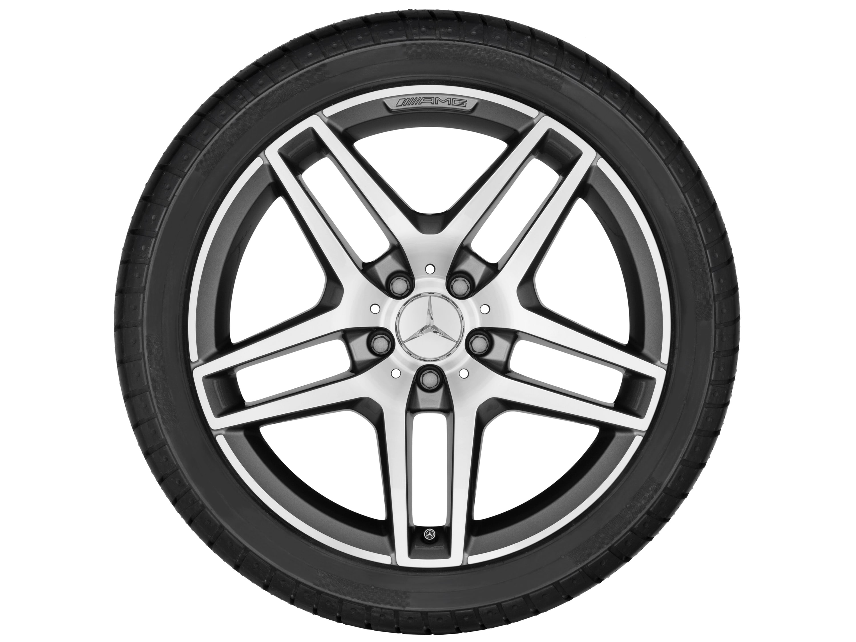 Колесный диск AMG 8J×18 ET45 для Mercedes-Benz E-Class 207, передняя ось, титаново-серый, 5 двойных спиц — фото 4