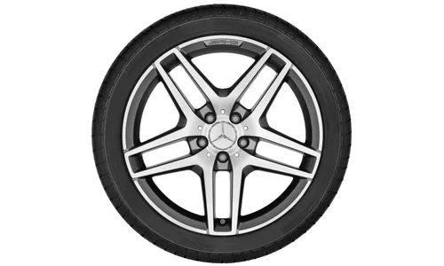 Колесный диск AMG 8J×18 ET45 для Mercedes-Benz E-Class 207, передняя ось, титаново-серый, 5 двойных спиц — фото 4