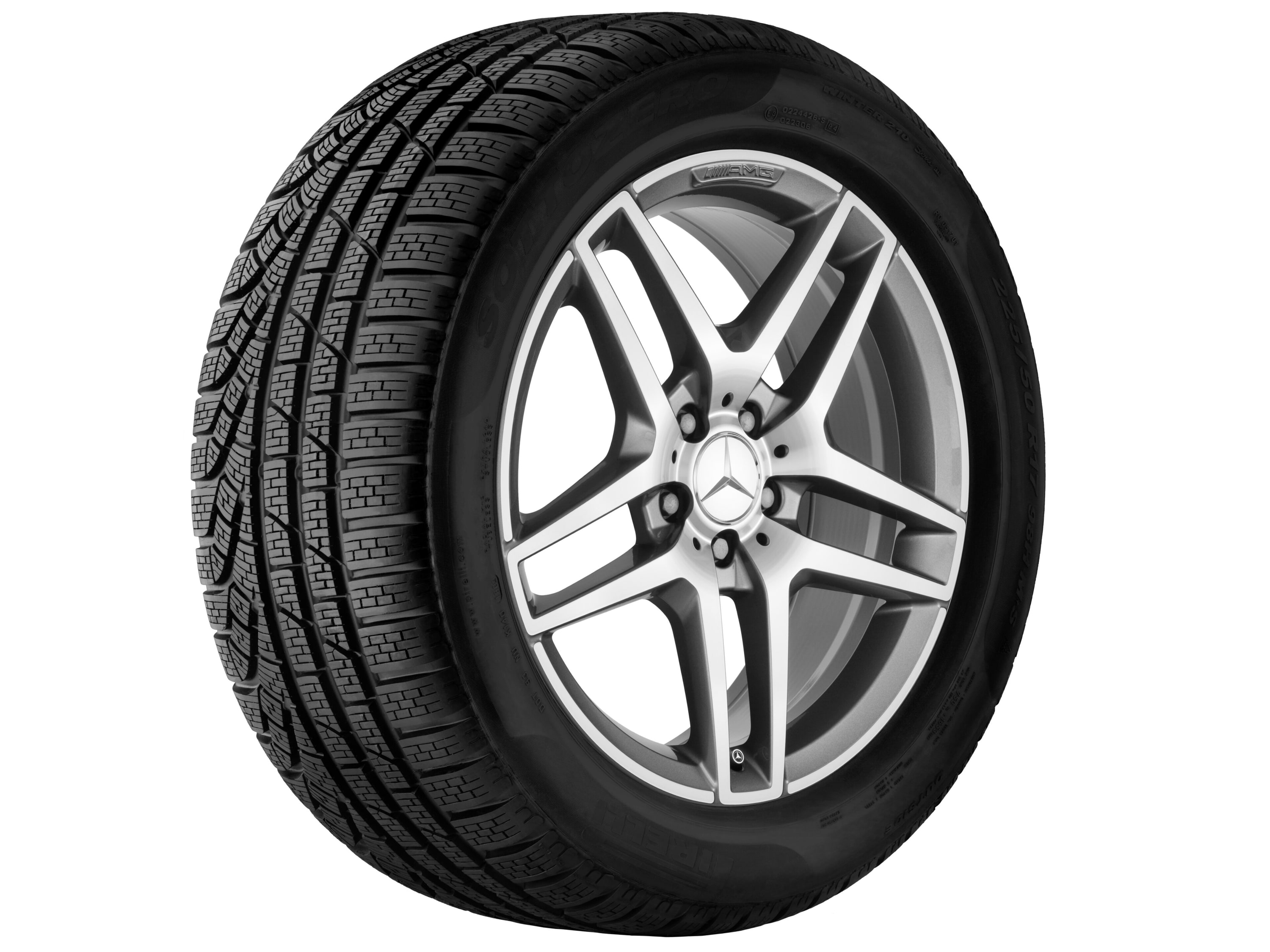 Колесный диск AMG 8J×18 ET45 для Mercedes-Benz E-Class 207, передняя ось, титаново-серый, 5 двойных спиц — фото 5