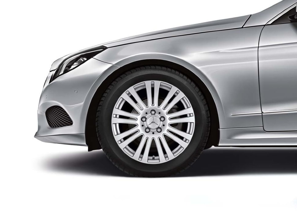 Колесный диск 7,5J×17 ET45 для Mercedes-Benz C207, передняя и задняя оси, титаново-серебристый, 9 двойных спиц — фото 3