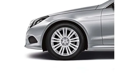 Колесный диск 7,5J×17 ET45 для Mercedes-Benz C207, передняя и задняя оси, титаново-серебристый, 9 двойных спиц — фото 3