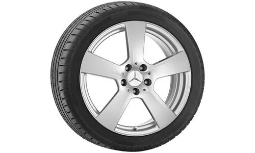 Колесный диск 8J×18 ET45 для Mercedes-Benz A207/C207, передняя и задняя оси, титаново-серебристый, 5 спиц — фото 1