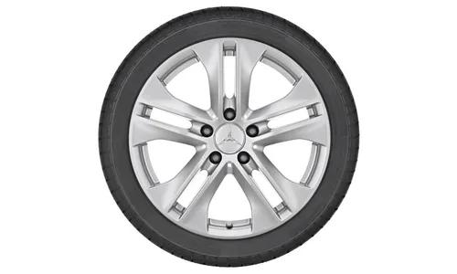 Колесный диск 7,5J×17 ET45 для Mercedes-Benz A207/C207, передняя и задняя оси, титаново-серебристый, 5 двойных спиц — фото 2