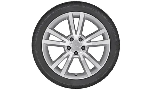 Колесный диск 8J×18 ET45 для Mercedes-Benz C207, передняя и задняя оси, титаново-серебристый — фото 2