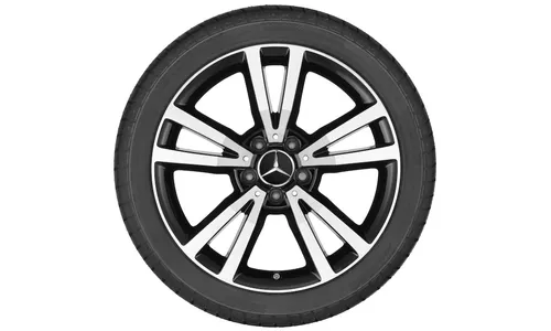 Колесный диск 8,5J×18 ET49 для Mercedes-Benz A207/C207, задняя ось, чёрный, 5 двойных спиц — фото 3
