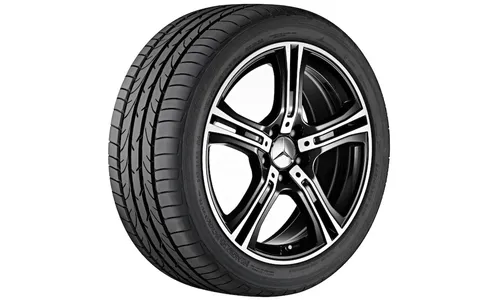 Колесный диск 8J×18 ET45 для Mercedes-Benz C207, передняя и задняя оси, чёрный, 5 спиц — фото 1