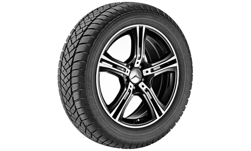 Колесный диск 8J×18 ET45 для Mercedes-Benz C207, передняя и задняя оси, чёрный, 5 спиц — фото 2