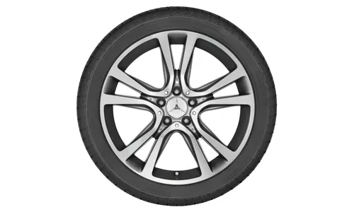 Колесный диск 8J×19 ET44 для Mercedes-Benz A207/C207, передняя ось, гималайский серый, 5 двойных спиц — фото 3