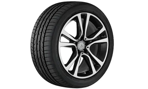 Колесный диск 8J×19 ET44 для Mercedes-Benz A207/C207, передняя ось, чёрный, 5 двойных спиц — фото 1