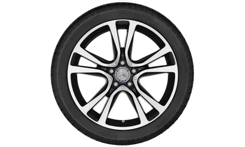 Колесный диск 8J×19 ET44 для Mercedes-Benz A207/C207, передняя ось, чёрный, 5 двойных спиц — фото 3