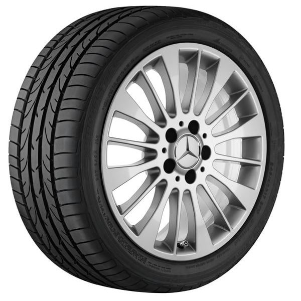 Колесный диск 8,5J×17 ET48 для Mercedes-Benz E-Class 212, передняя и задняя оси, серебристый Vanadium Silver, многоспицевый — фото 1