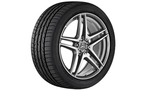 Колесный диск AMG 9,5J×19 ET52 для Mercedes-Benz C218/W212, задняя ось, титаново-серый — фото 1