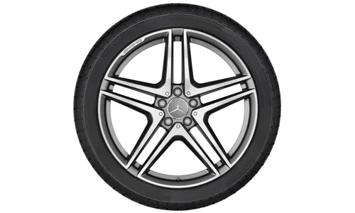 Колесный диск AMG 9,5J×19 ET52 для Mercedes-Benz C218/W212, задняя ось, титаново-серый — фото 2